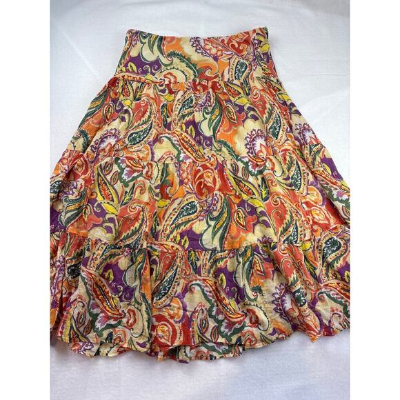Women’s Chaps Size Large Multicolored Patterned Maxi Skirt. - Picture 1 of 3